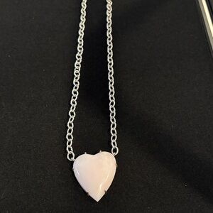 Pink Opal heart necklace - perfect for Valentine’s Day